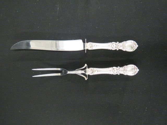 Appraisal: Reed Barton Francis I Sterling Carving Set large roast size