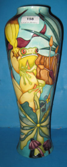 Appraisal: Moorcroft Vase decorated with Toucans Butterflies and Frogs in the