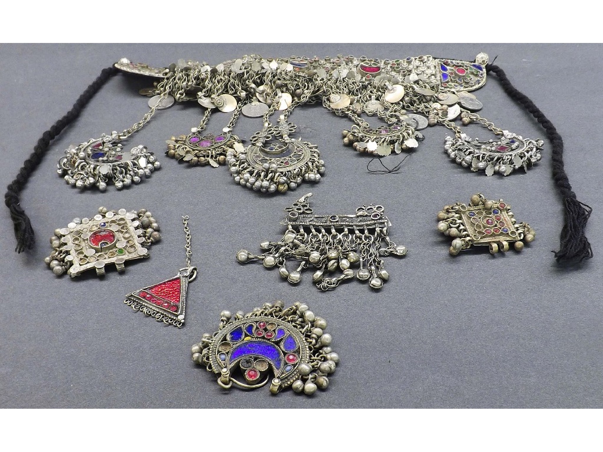 Appraisal: Selection of Eastern Bedouin vintage white metal jewellery and items