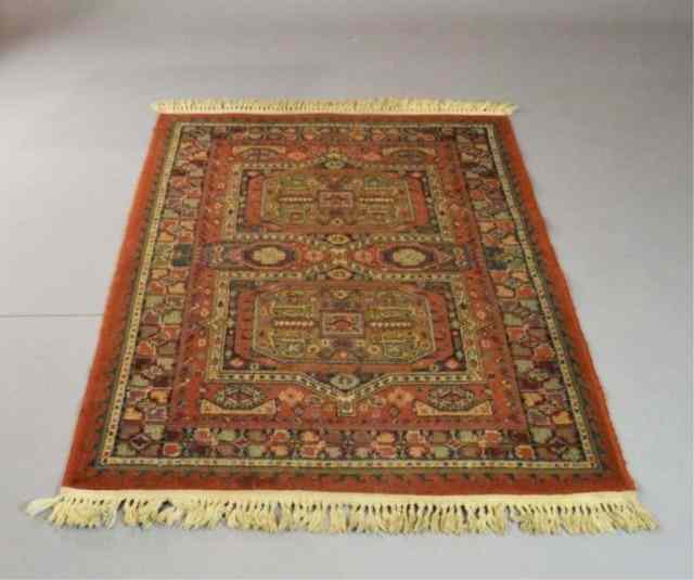 Appraisal: A Good Persian RugBrown field with two medallions in center