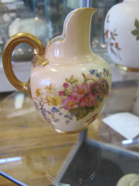 Appraisal: SMALL ROYAL WORCESTER BLUSH IVORY JUG