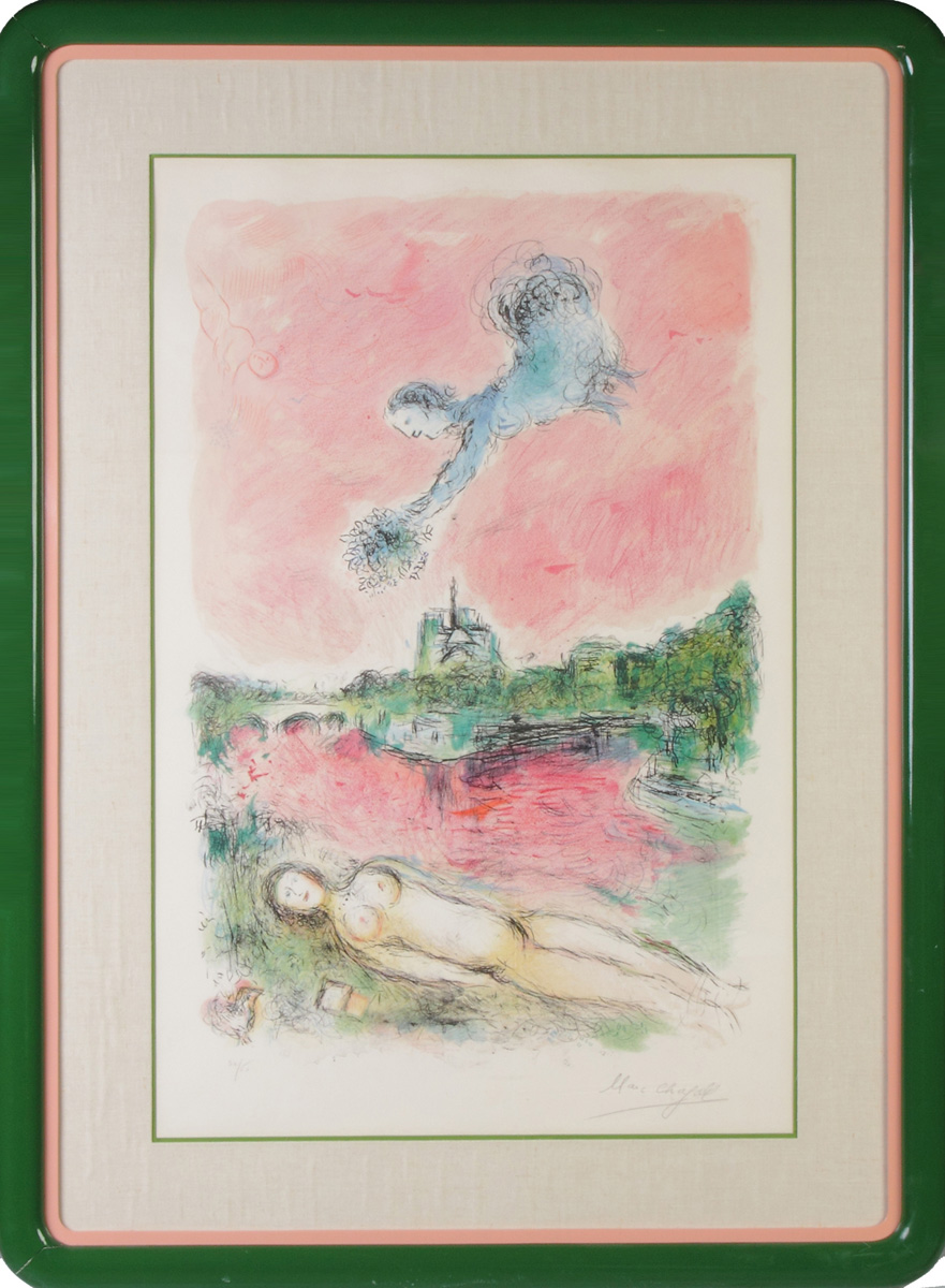 Appraisal: Marc Chagall Russian French - Vue Sur Notre-Dame Sgn In