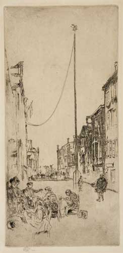 Appraisal: JAMES A M WHISTLER The Mast Etching on imitation Japan