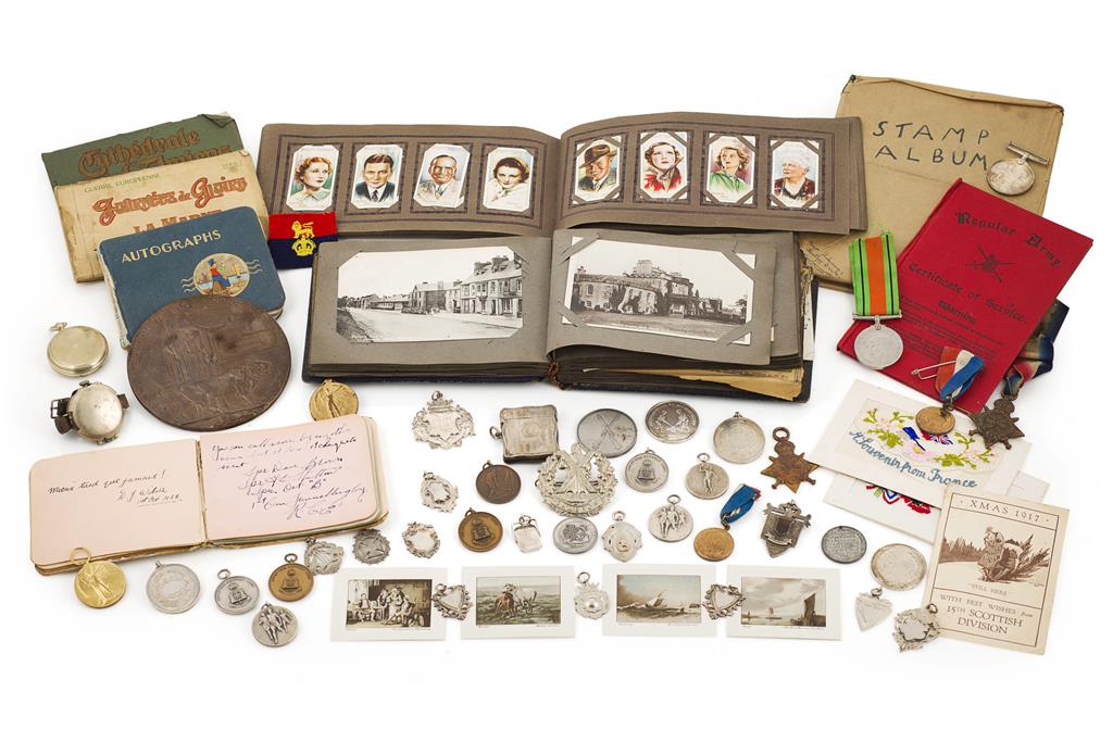 Appraisal: WWI INTEREST - a mixed lot of medals ephemera and