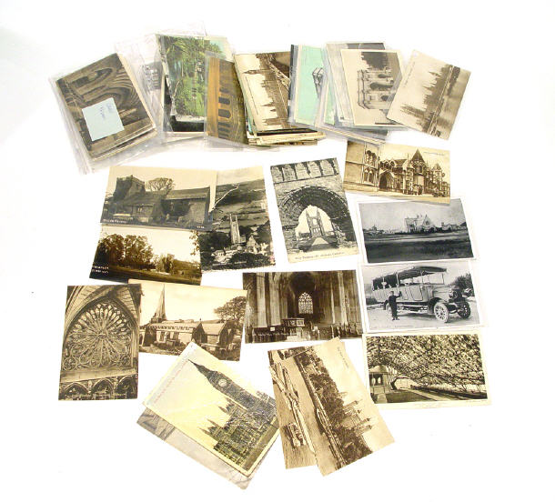 Appraisal: Collection of black and white and coloured postcards mostly topographical