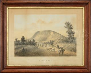 Appraisal: FOUR COLORED ENGRAVINGS LITHOGRAPHS OF YALE COLLEGE AND SURROUNDING NEW