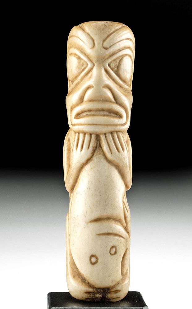 Appraisal: Early th C Haida Tlingit Bone Fishing Totem Native American