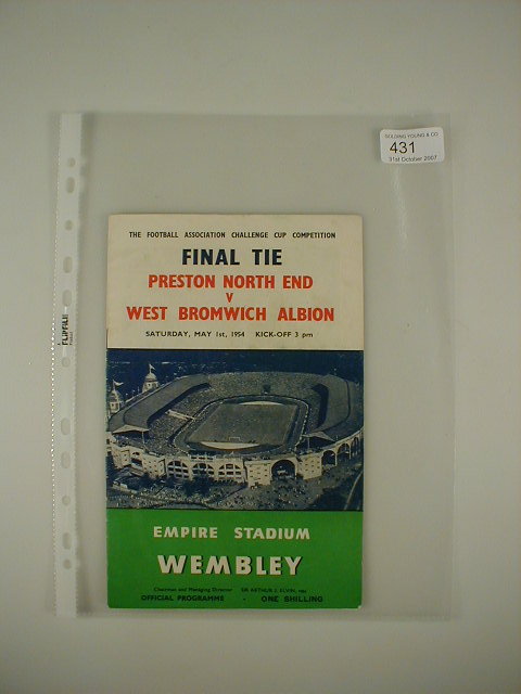 Appraisal: An F A Cup Final programme Preston Northend versus West