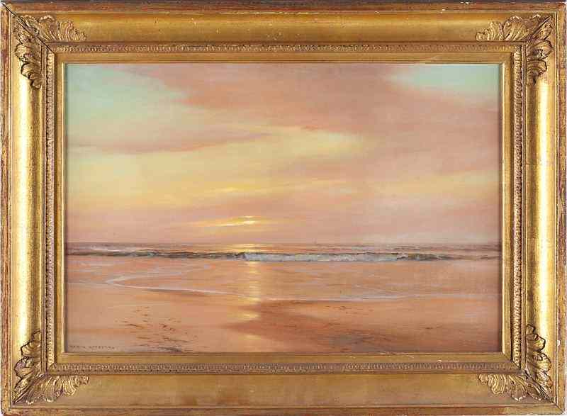 Appraisal: Warren Sheppard NY - Sea at Sunsetoil on canvas lined