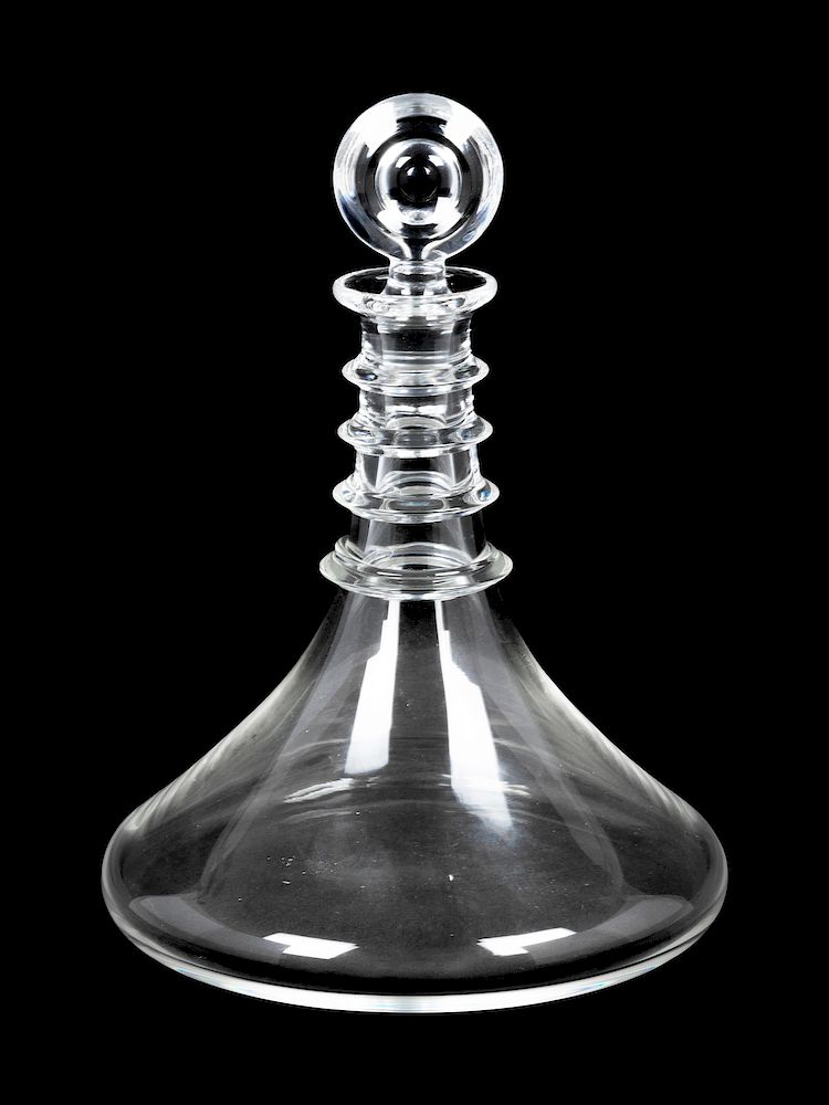 Appraisal: A Steuben Decanter Height inches A Steuben Decanter with molded