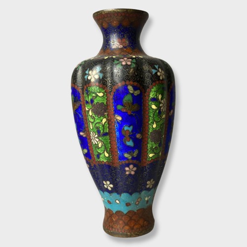 Appraisal: Antique Meiji period Japanese Cloisonne vase With decorated concentric bands