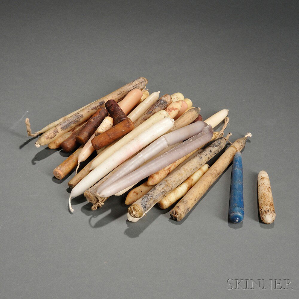 Appraisal: Thirty-seven Beeswax Candles America th and th centuries various sizes