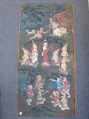 Appraisal: South East Asian painting on fabric 'The sacred and the