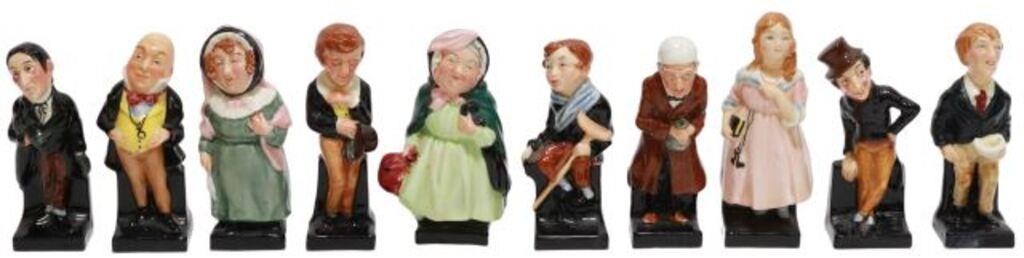 Appraisal: lot of Royal Doulton porcelain Charles Dickens figures including Sairey