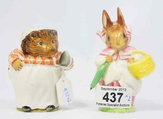 Appraisal: Beswick Beatrix Potter Figures Mrs Tiggywinkle and Mrs Rabbit Brolly