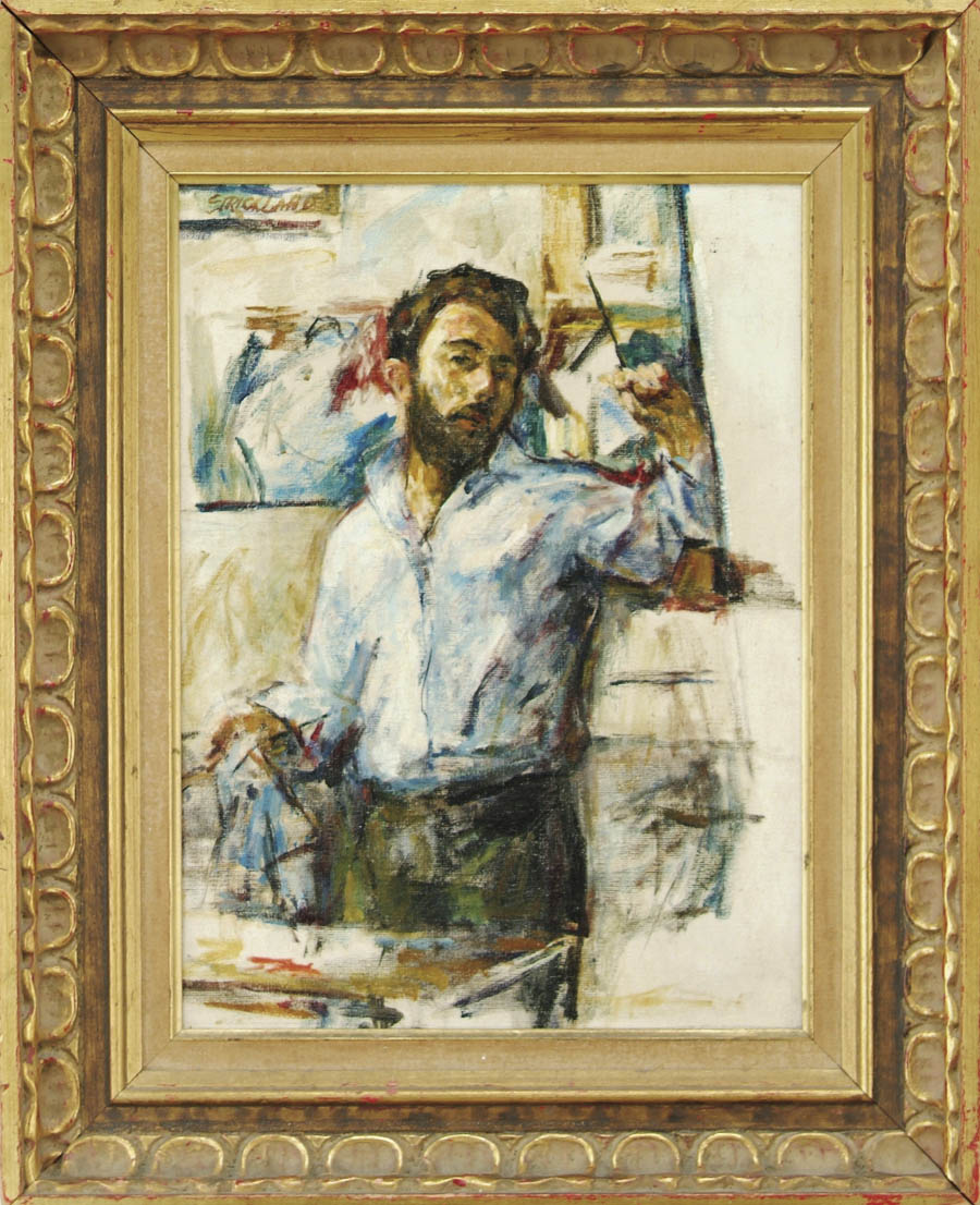 Appraisal: THOMAS J STRICKLAND American - SELF PORTRAIT Oil on canvas