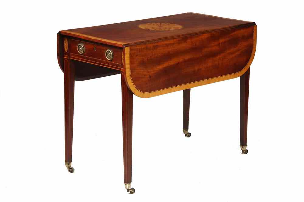 Appraisal: PEMBROKE TABLE - Hepplewhite Period Mahogany Pembroke Table late th