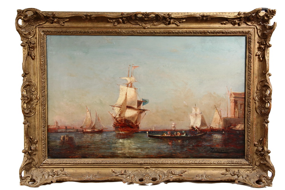 Appraisal: FELIX FRANCOIS GEORGES PHILIBERT ZIEM France - - Large Ship