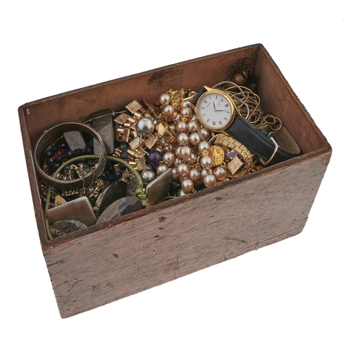 Appraisal: Miscellaneous costume jewellery wristwatches a lorgnette etc including silver articles