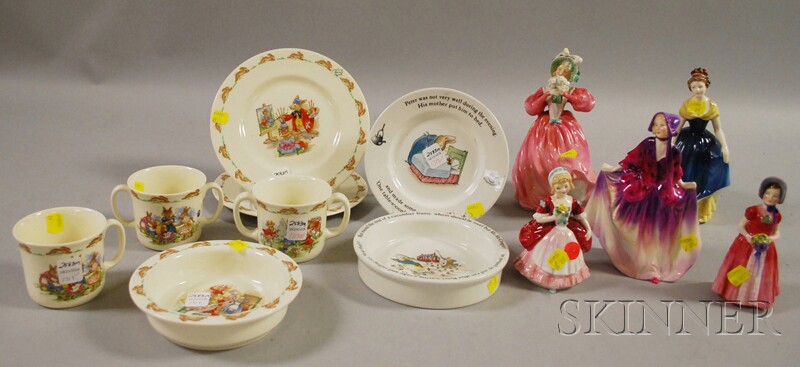 Appraisal: Group of Children's Tableware Items and Five Royal Doulton Female