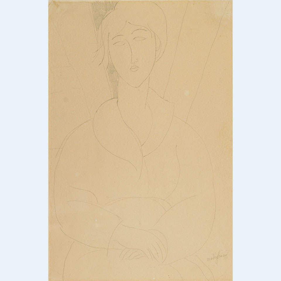 Appraisal: Amedeo Modigliani - Italian PORTRAIT DE FEMME PORTRAIT OF A