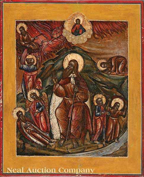 Appraisal: A Russian Orthodox Icon of the Prophet Elijah th c