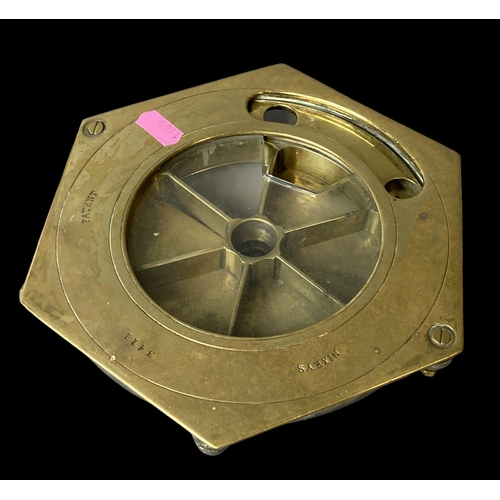 Appraisal: A Circa Nixeys Patent Brass revolving Till cm Diameter