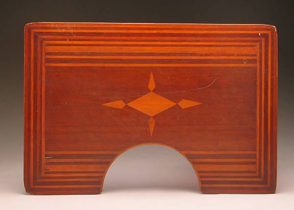 Appraisal: A cartographer's redwood and pine lap desk th century The