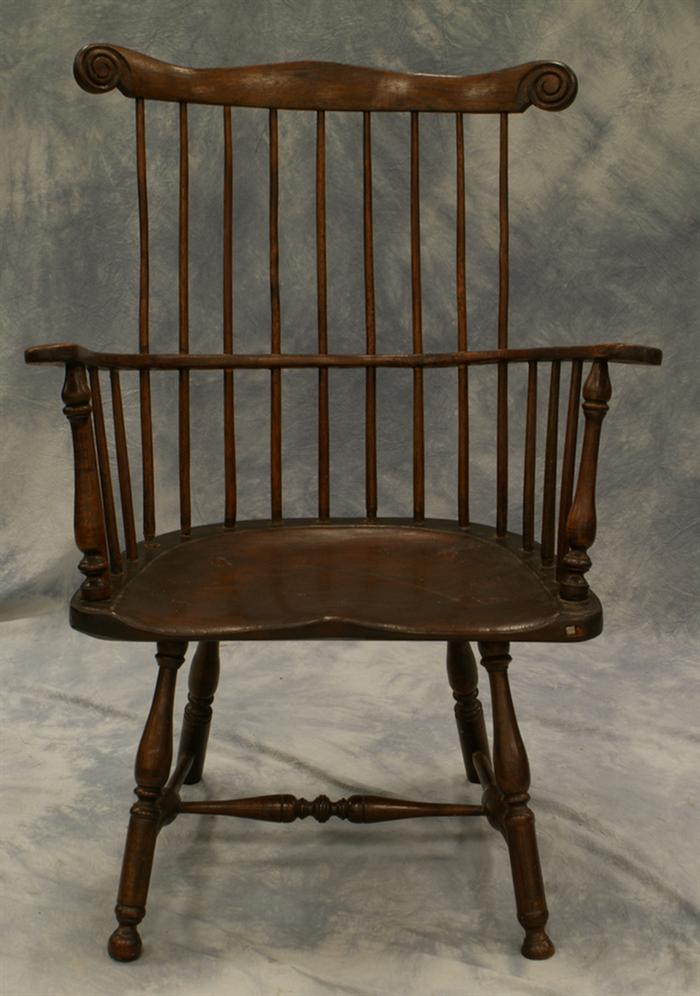 Appraisal: Windsor side chair feet reduced h Estimate -