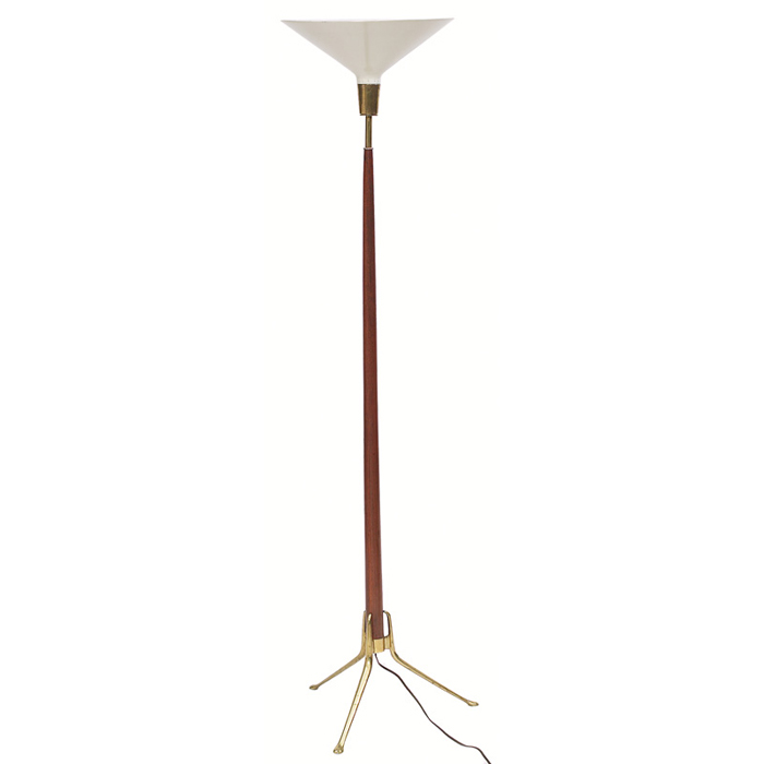 Appraisal: Gerald Thurston floor lamp by Lightolier USA solid brass base