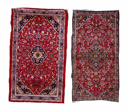 Appraisal: Persian Kashan carpets ' '' x ' '' and '