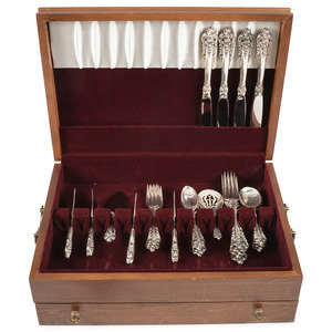 Appraisal: A Wallace 'Grand Baroque' Silver Flatware Service Wallingford Connecticut th