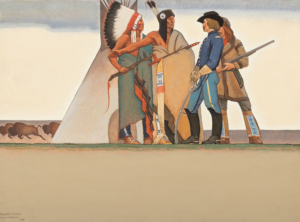 Appraisal: Maynard Dixon Indian and Solider The Indian of Yesterday Indian