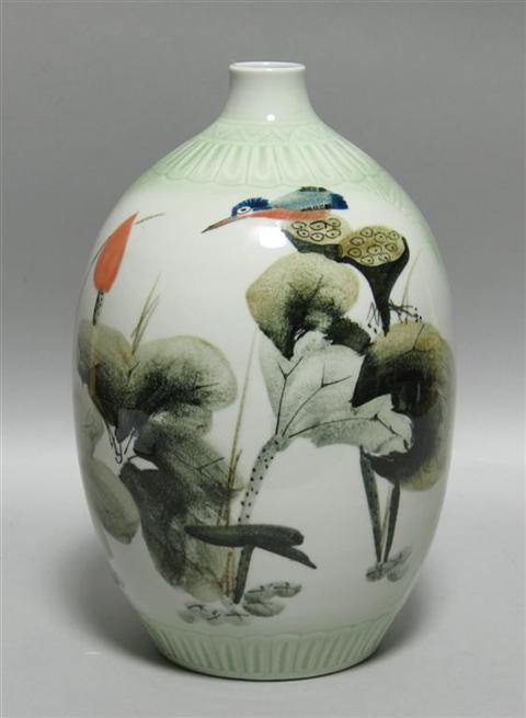 Appraisal: UNUSUAL JAPANESE STUDIO POTTERY VASE First half th century of