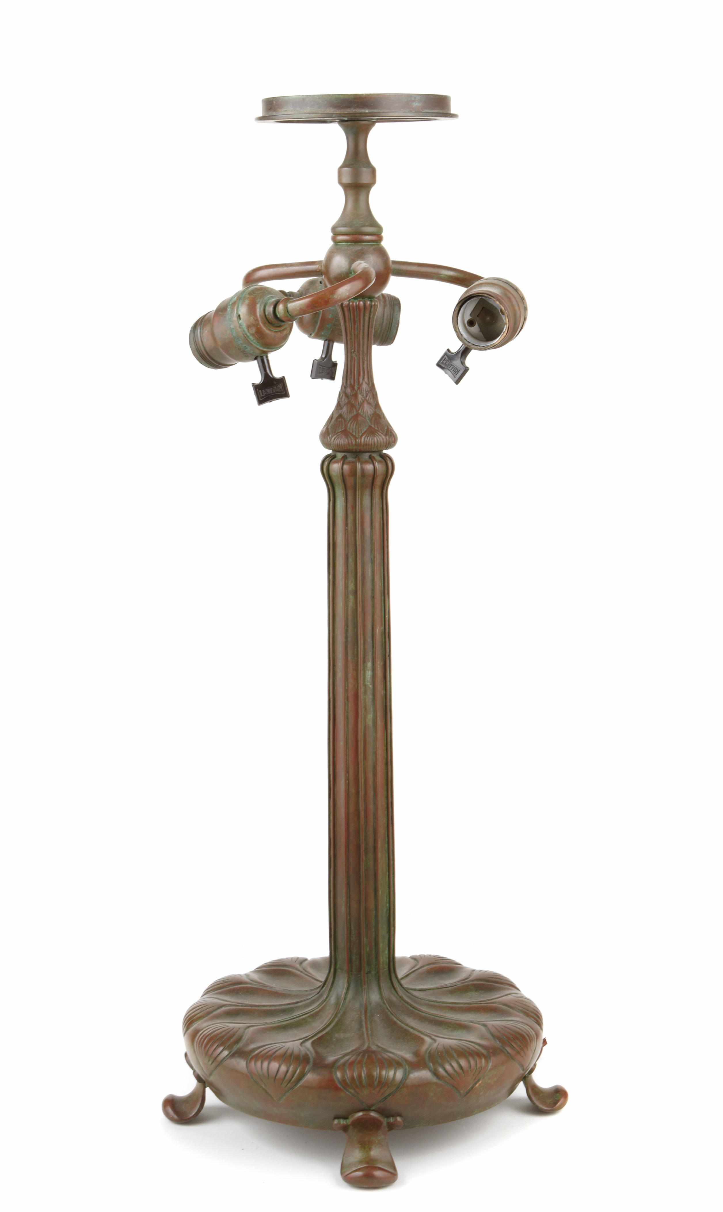 Appraisal: A Paul Crist Studios bronze lamp base height in