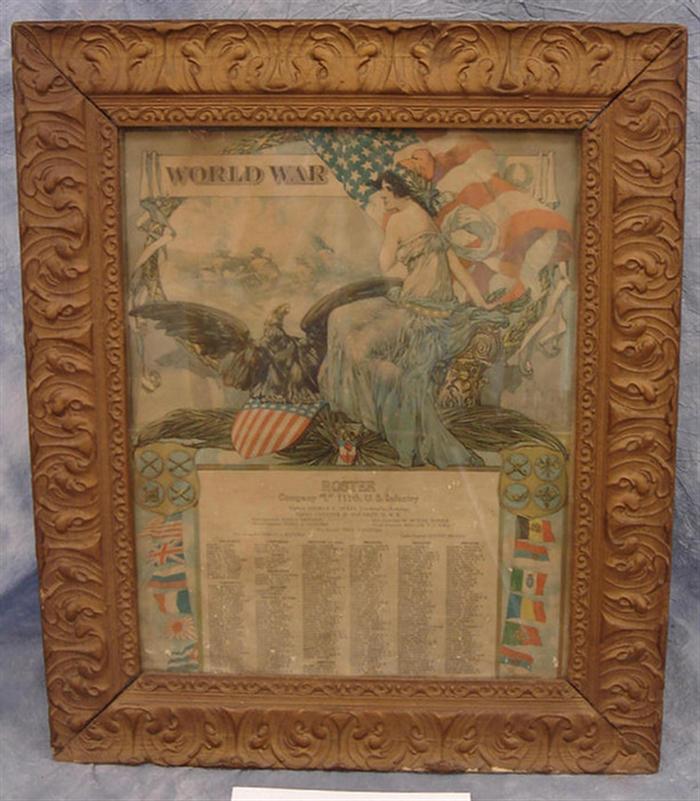 Appraisal: World War I veteran roster Company I th U S