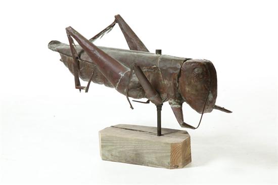 Appraisal: WEATHERVANE American nd half- th century copper Full-bodied grasshopper ''l