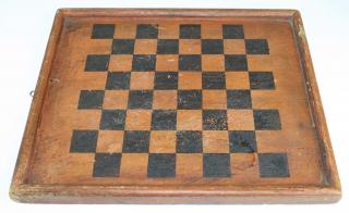 Appraisal: late th c wooden game board in crusty old paint