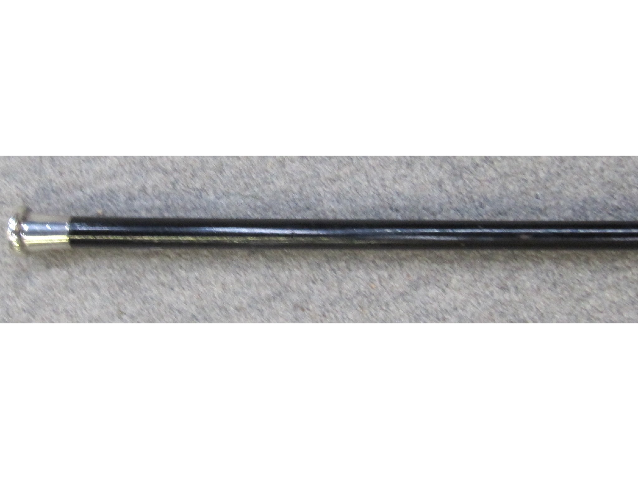 Appraisal: A silver topped walking cane Birmingham