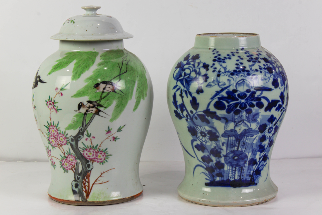 Appraisal: lot of Chinese porcelain jars comprising an underglaze jar and