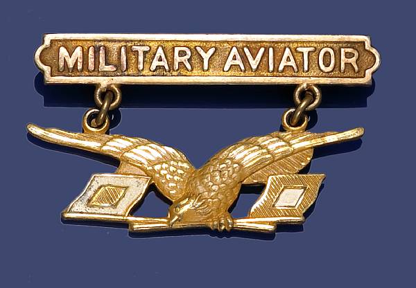 Appraisal: A U S Military Aviator's badge pattern by Blackinton in