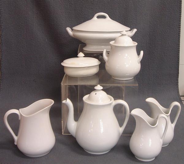 Appraisal: pcs white English ironstone china various marks tureen coffee pot