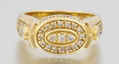 Appraisal: A Ladies' k Gold and Diamond Ring k yellow gold