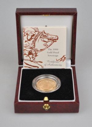 Appraisal: A boxed Royal Mint proof sovereign