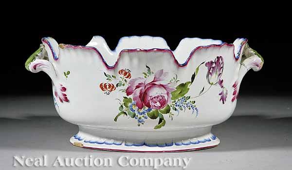 Appraisal: A French Faience Monteith late th c Sceaux decor au