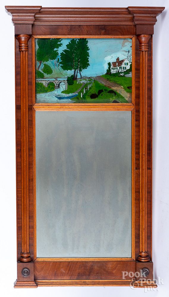 Appraisal: Federal mahogany mirror early th c Federal mahogany mirror early