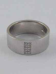 Appraisal: A hallmarked ct white gold diamond set band ring approx