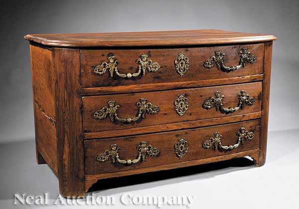 Appraisal: A Louis XV Walnut Commode th c molded top with