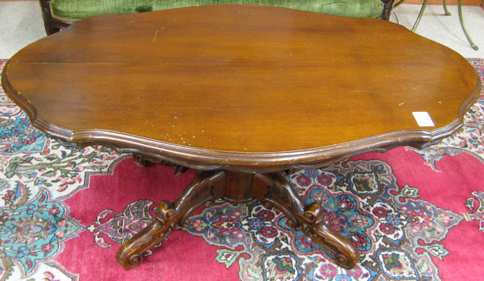 Appraisal: VICTORIAN STYLE COFFEE TABLE Continental th century having an oblong