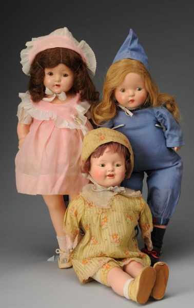 Appraisal: Lot of Composition Mama Dolls Description American Ca s All